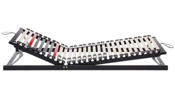 Lattenrost Interliving aus Holz in Anthrazit Interliving Lattenrost Serie 1950 mit Hebehilfe mit Hebehelfe manuell verstellbar – Liegefläche ca. 100 x 190 cm