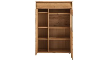 Highboard Decker aus Holz in Holzfarben Highboard biancofarbene Wildeiche – Breite ca. 95 cm