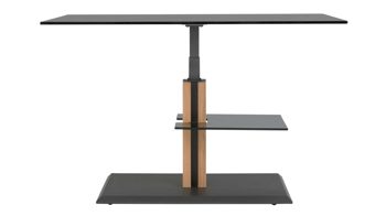 Couchtisch Interliving aus Glas in Dunkelgrau Interliving Couchtisch Serie 6212 - Couchtisch graues Parsolglas & Wildeiche - ca. 100 x 60 cm