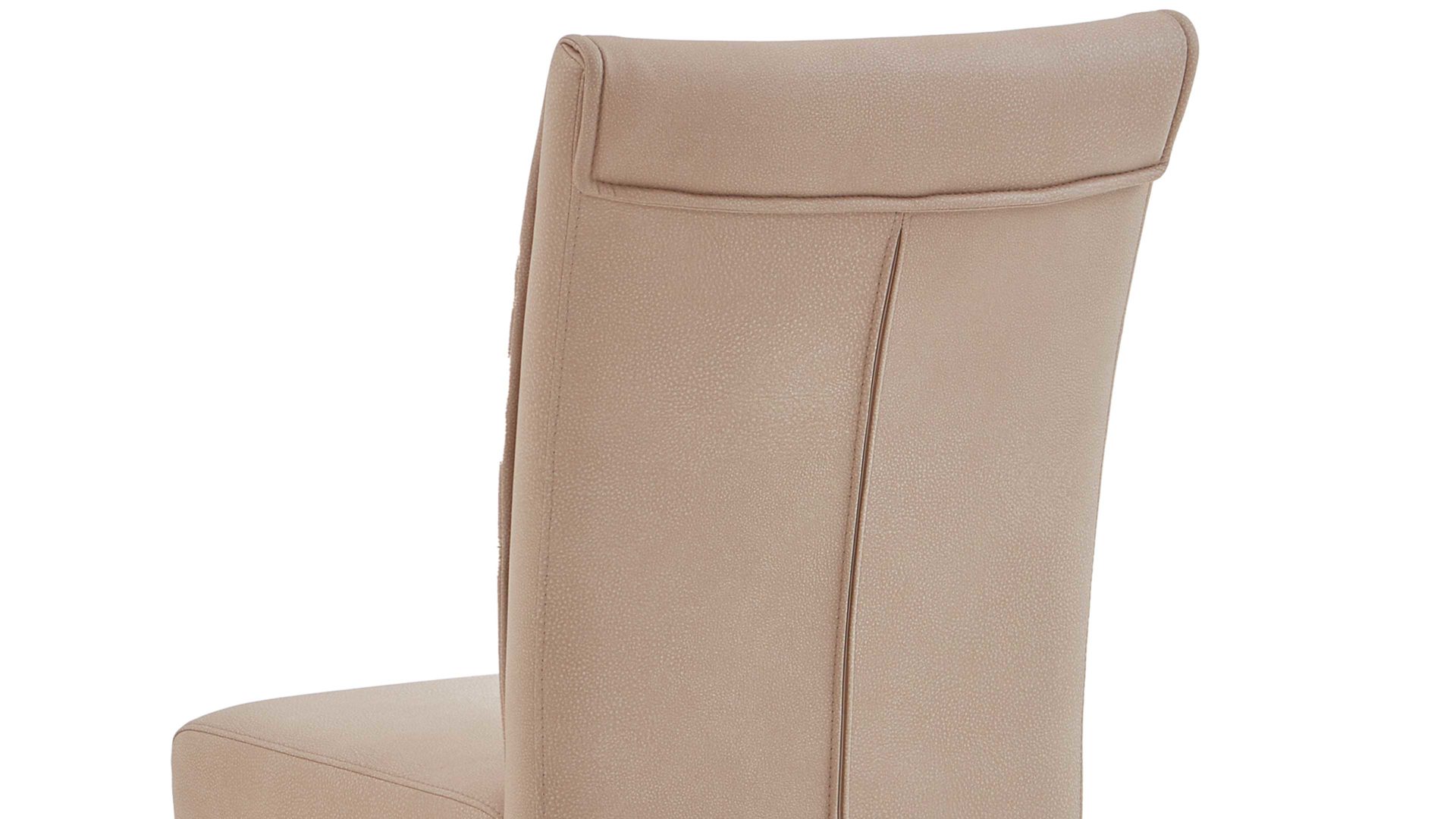 Polsterstuhl Niehoff sitzmoebel aus Mikrofaser in Beige NIEHOFF SITZMÖBEL Bornholm Polsterstuhl cremefarbener Bezug & Eichegestell