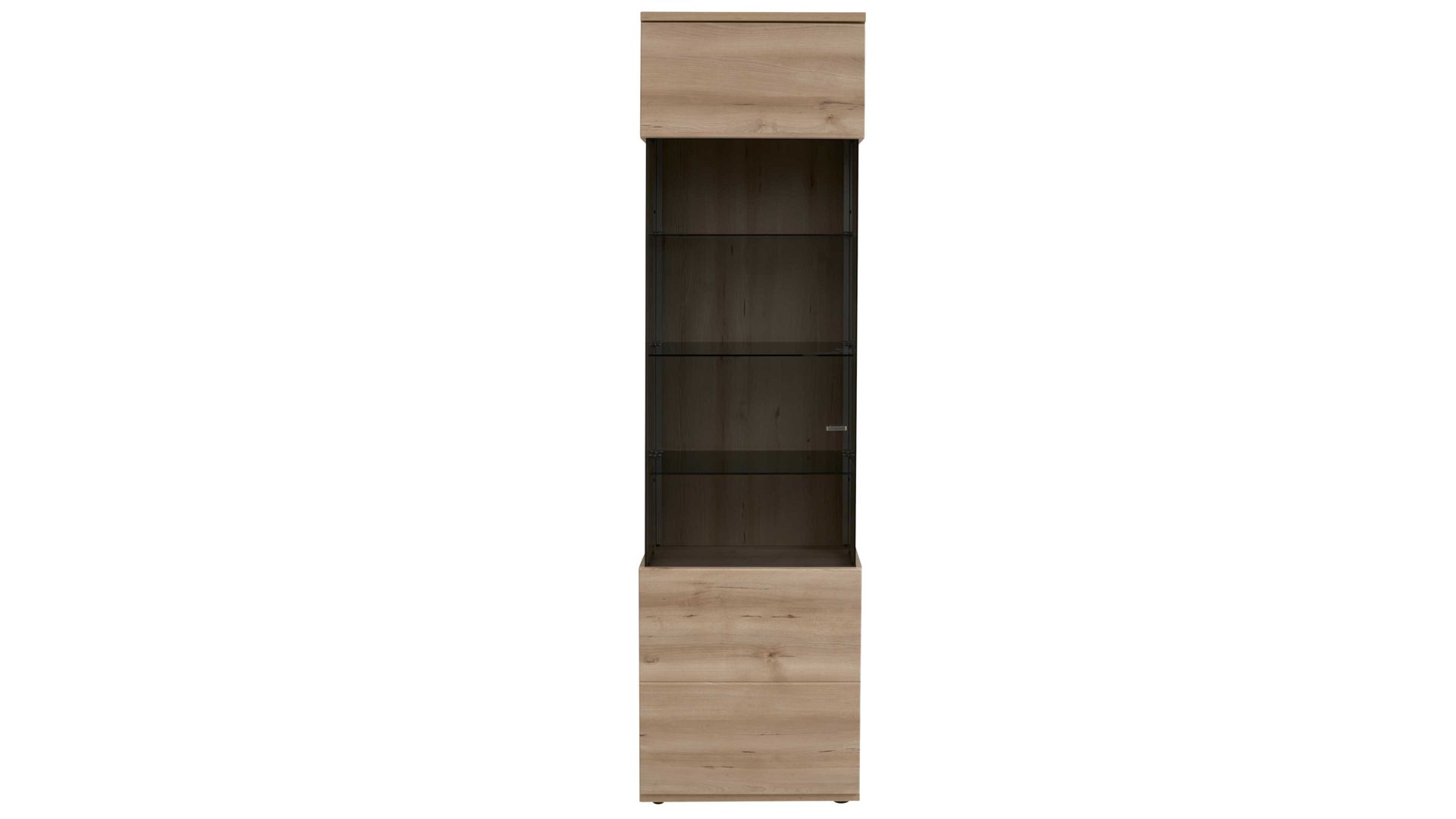 Wohnwand Interliving aus Holz in Holzfarben Hell Interliving Wohnzimmer Serie 2110 - Wohnwand Naturbuche - sechsteilig, Breite ca. 315 cm