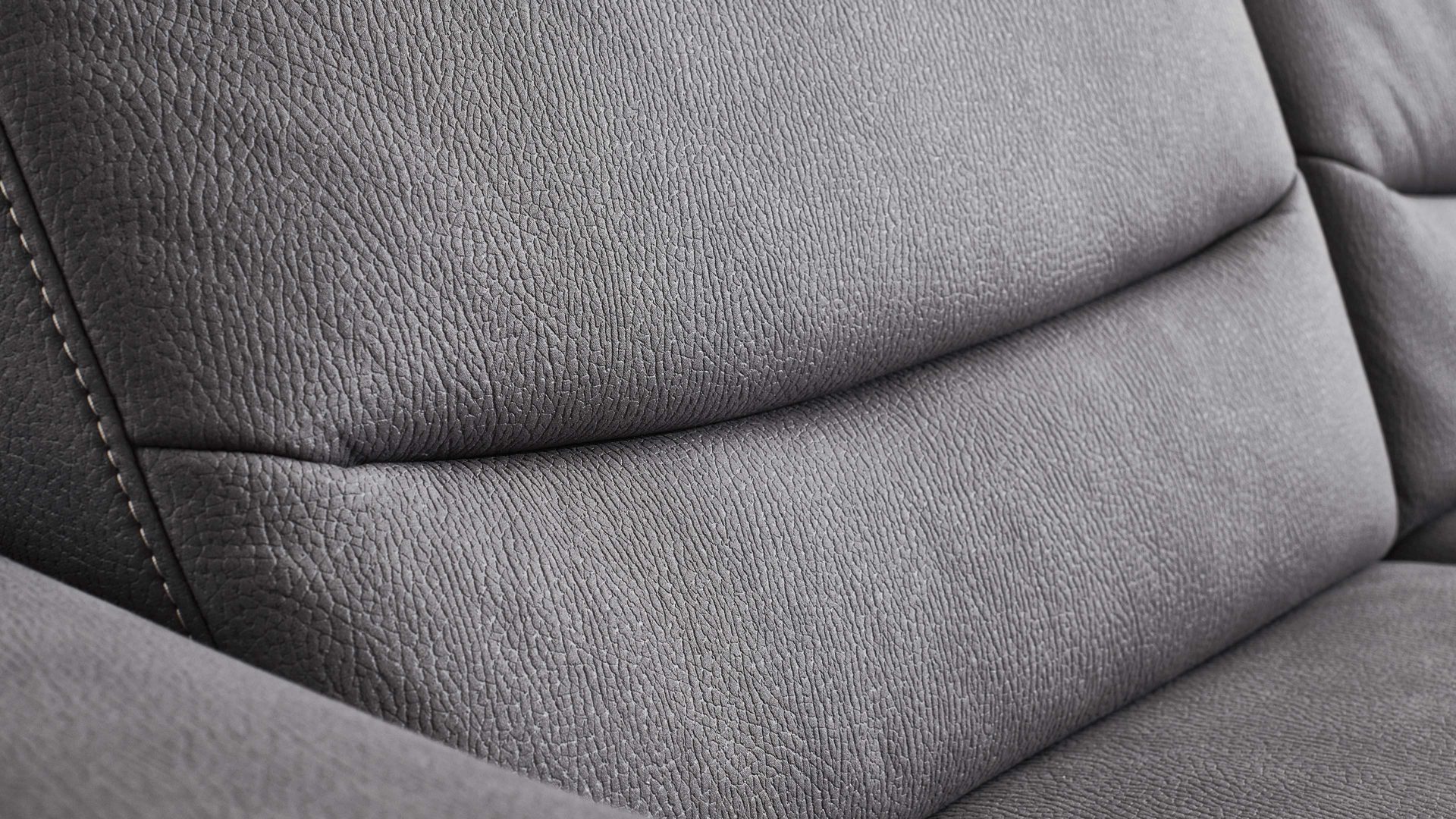 Ecksofa modulmaster aus Stoff in Grau Modulmaster MM-PP1133 - Ecksofa graue Mikrofaser Mammut & schwarze Metallfüße - Stellfläche ca. 254 x 212 cm