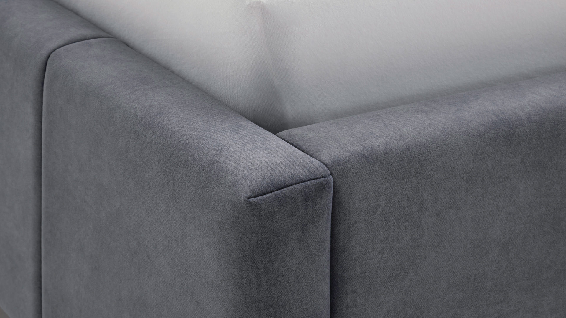 Polsterbett Meise.möbel aus Stoff in Anthrazit Polsterbettgestell Lizzano mit Bettkasten anthrazitfarbener Samtbezug Cloud 84 & Metallfüße - Liegefläche ca. 180 x 200 cm