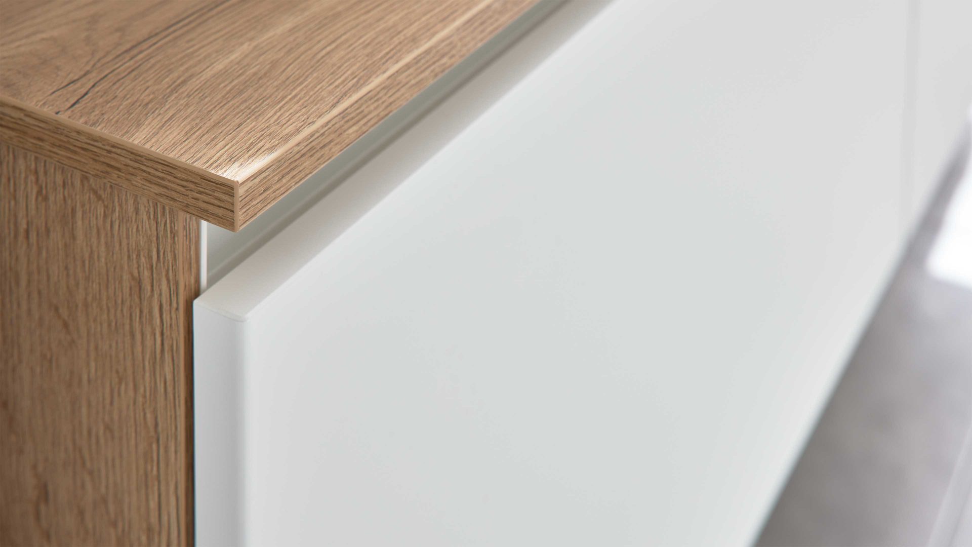 Badmöbel-Set Interliving aus Holz in Weiß Interliving Bad Serie 7332 - Badmöbel-Set Basis Alpinweiß & Eiche Sierra