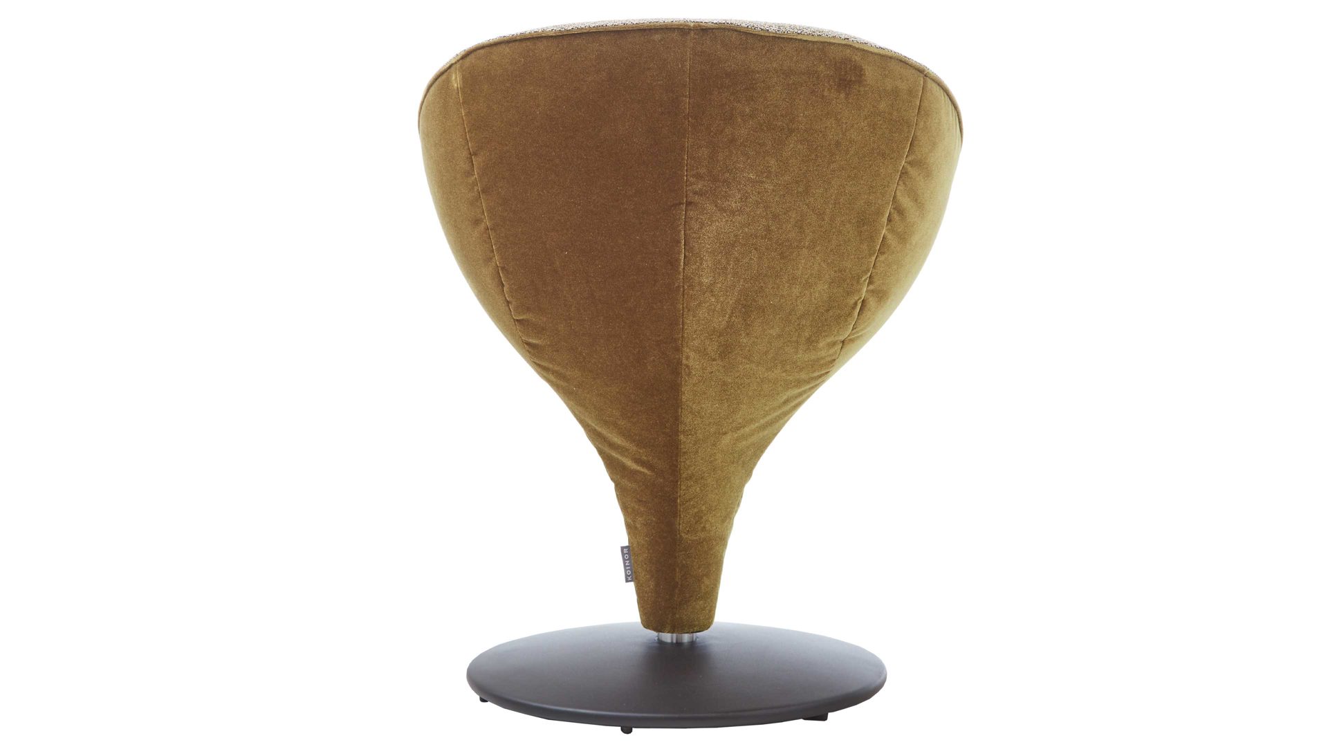 Polsterstuhl Koinor aus Stoff in Hellbraun KOINOR Dreh-Polsterstuhl hellbraune Bezugkombination Charmelle Cloud 74 & Rain 31, mattschwarzer Tellerfuß