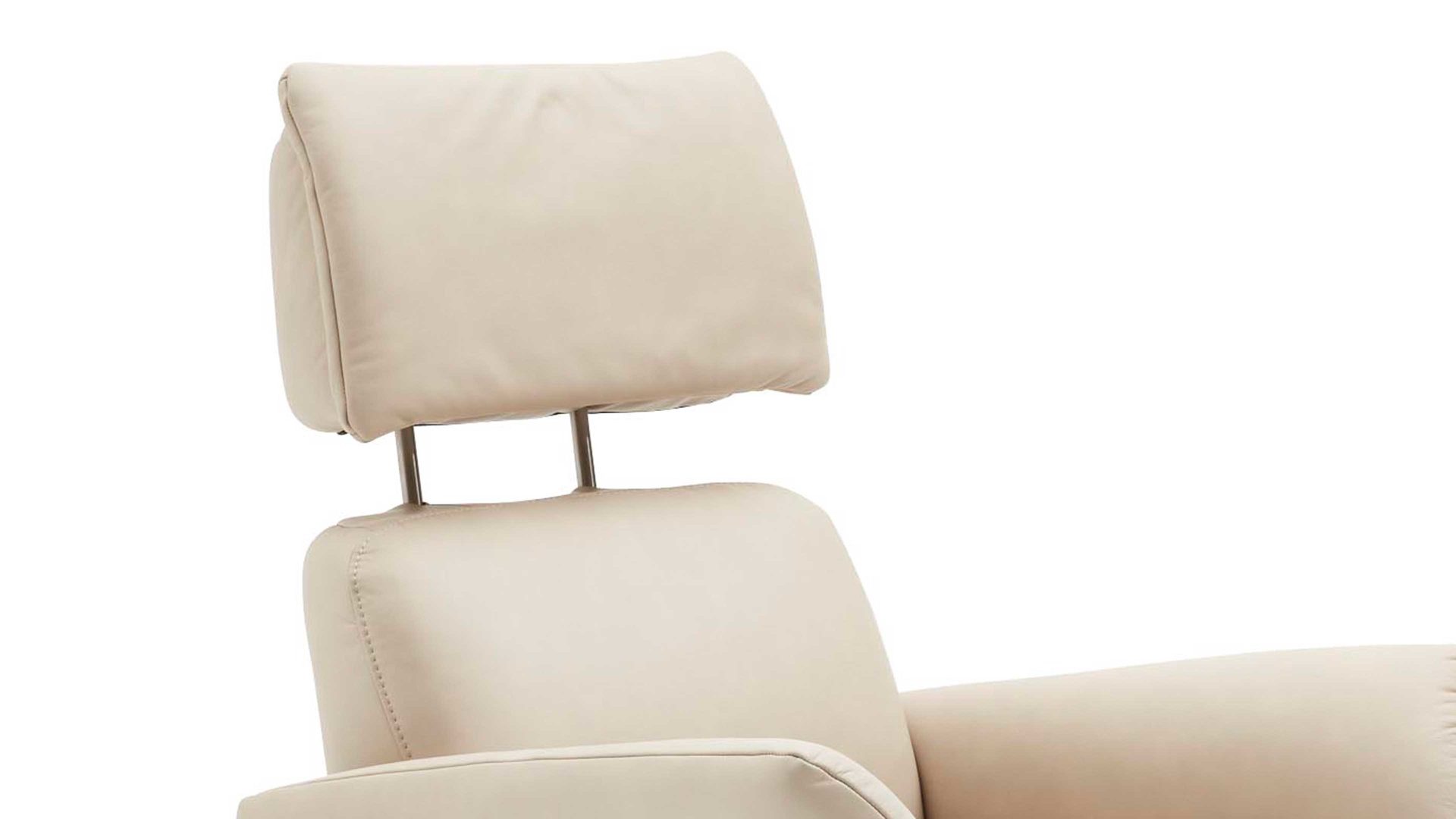 Relaxsessel comfortmaster besser sitzen, liegen, leben aus Leder in Weiß Comfortmaster 7151 - Relaxsessel 36V44 manuell - klifffarbenes LongLife-Leder LG 24 & anthrazitfarbener Sternfuß