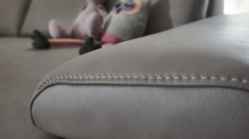 Ecksofa modulmaster aus Leder in Hellgrau Modulmaster MM-PN1161 - Ecksofa alufarbenes Leder Torro & schwarze Winkelfüße - Stellfläche ca. 166 x 311 cm