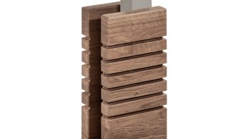 Couchtisch Vierhaus aus Glas in Transparent vierhaus Couchtisch 5653-GKL-EBI Klarglas & Wildeiche bianco - ca. 55 x 47 cm