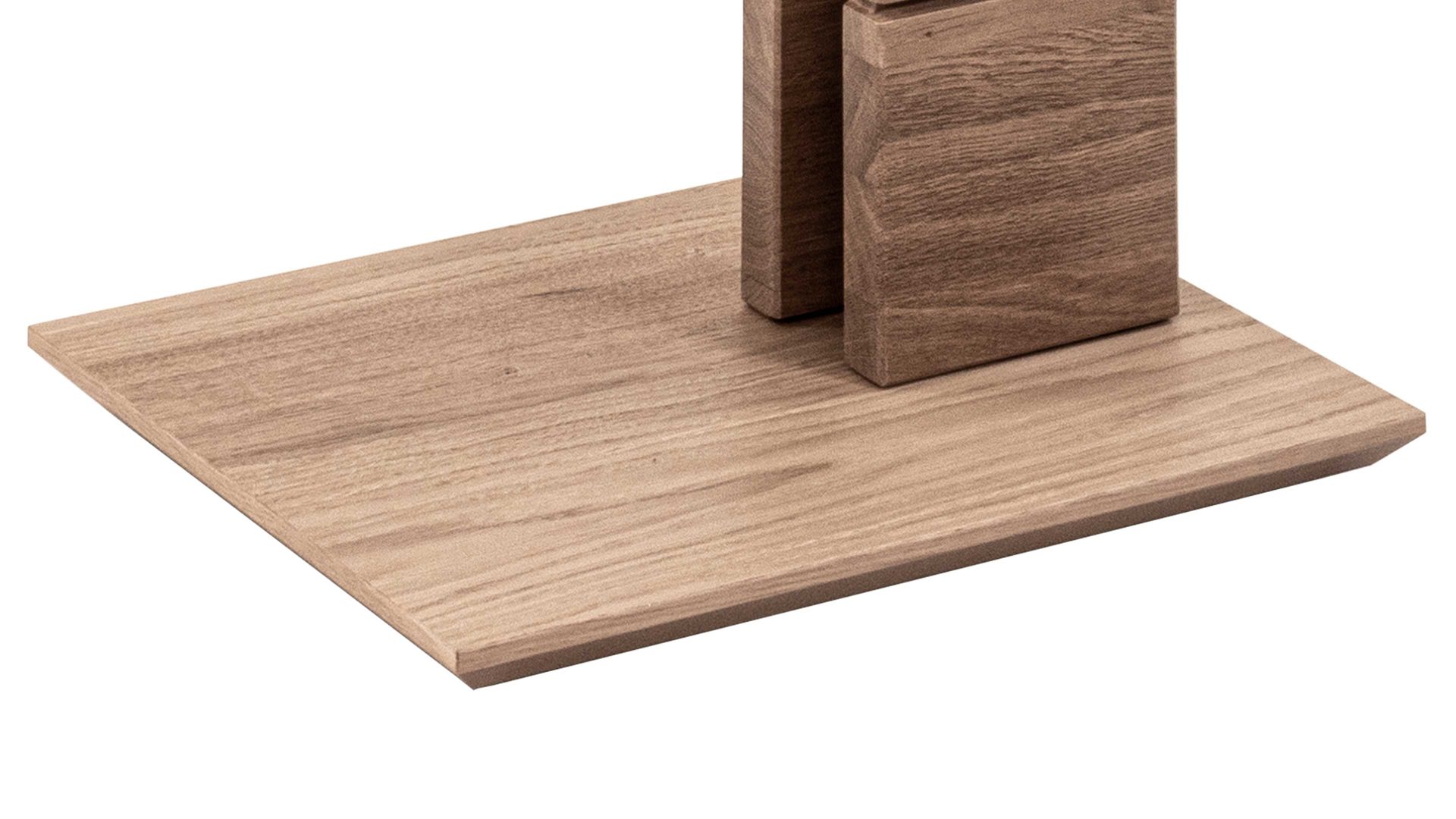 Couchtisch Vierhaus aus Glas in Transparent vierhaus Couchtisch 5653-GKL-EBI Klarglas & Wildeiche bianco - ca. 55 x 47 cm