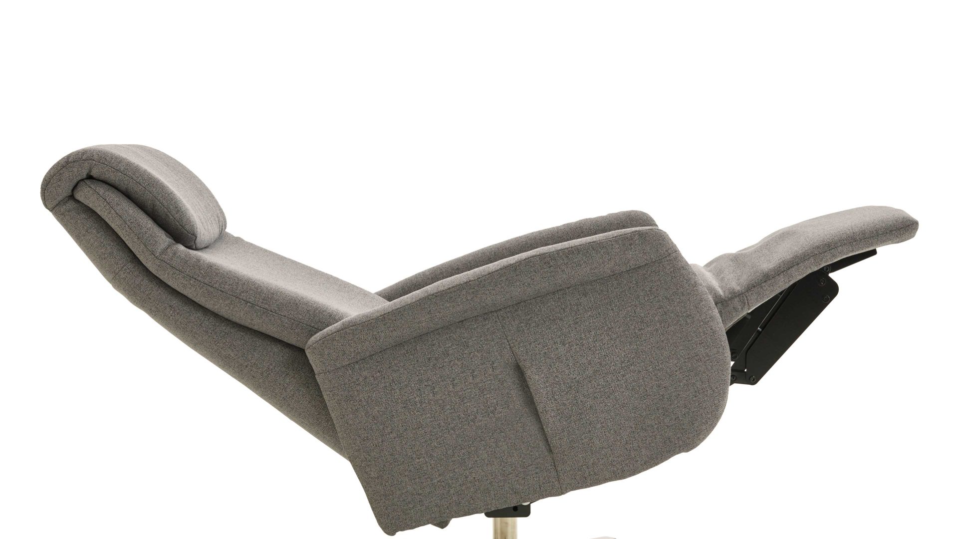 Relaxsessel COMFORT SMART aus Stoff in Grau COMFORT SMART Viro - Relaxsessel graues Flachgewebe Mono & glänzender Alufuß