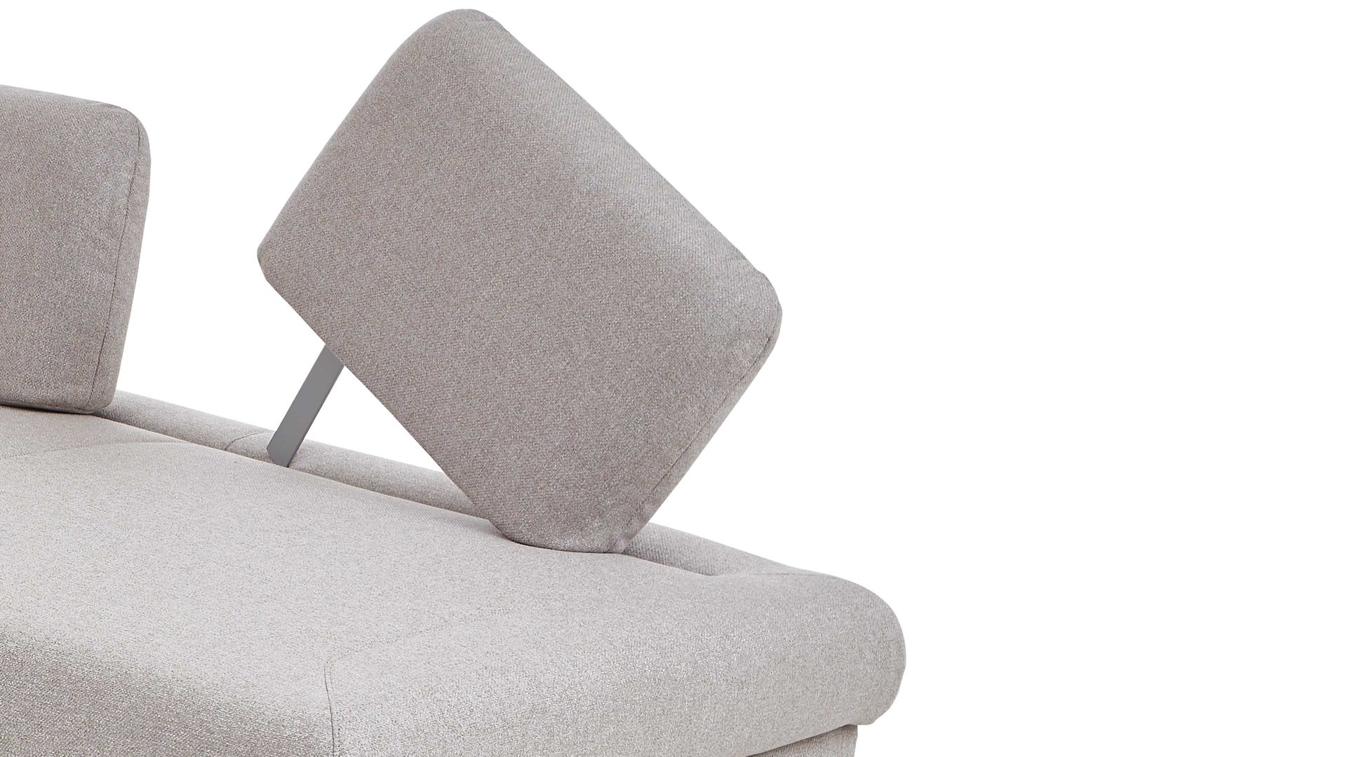 Einzelkissen Dietsch. aus Stoff in Hellgrau Polsterprogramm Tiamo Plus - Steckrücken silberfarbener Stoffbezug