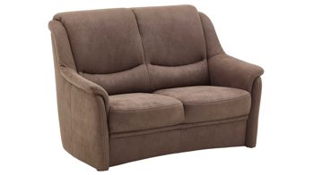 Zweisitzer OrthoSedis aus Stoff in Braun OrthoSedis Oslo - Zweisitzer elephantfarbene Mikrofaser Gaucho 14 - Länge ca. 140 cm