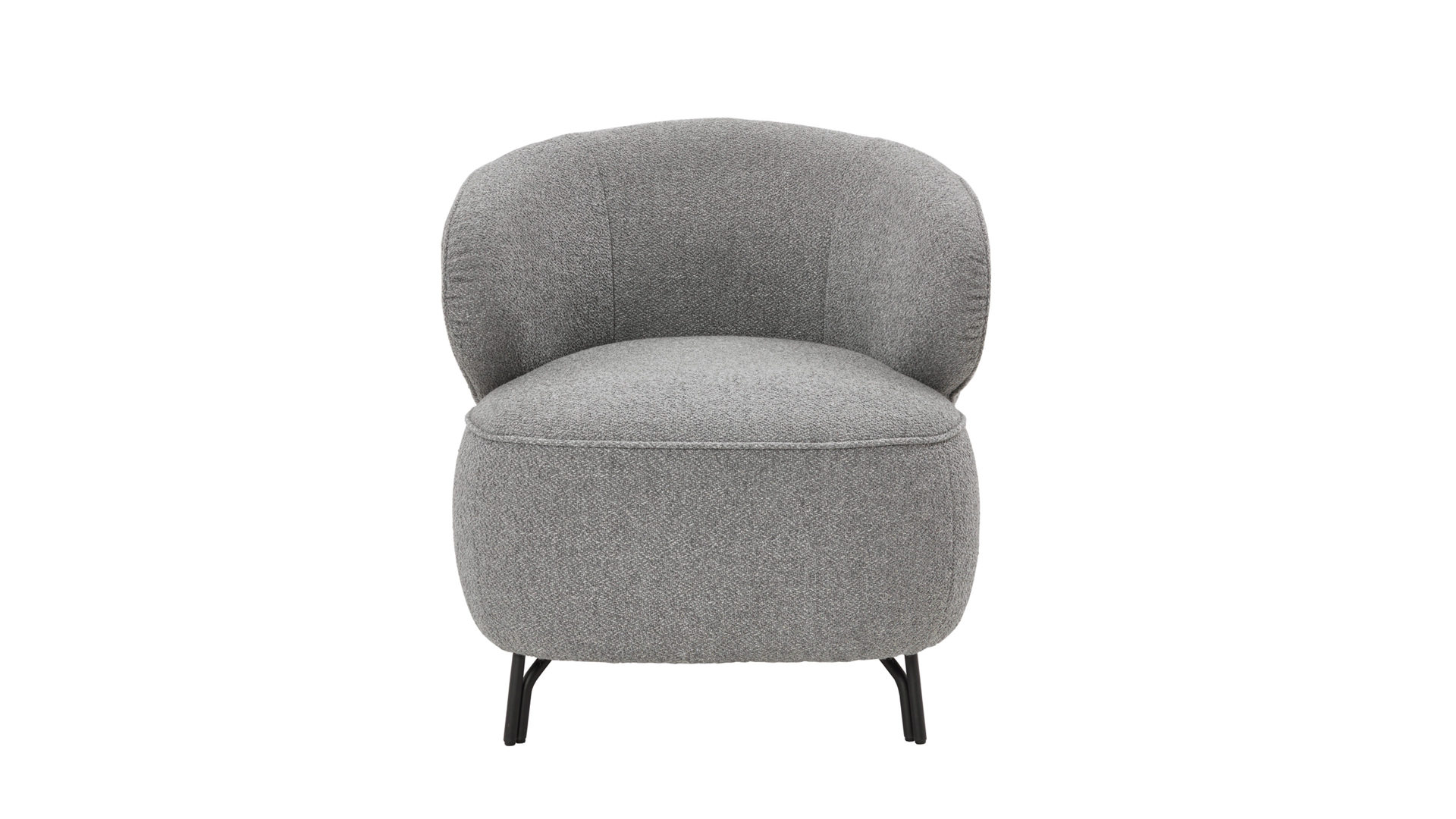 Polstersessel Himolla aus Stoff in Grau himolla Polstersessel 7191 sterlingfarbener Bezug Crumble 24 & Metallfüße