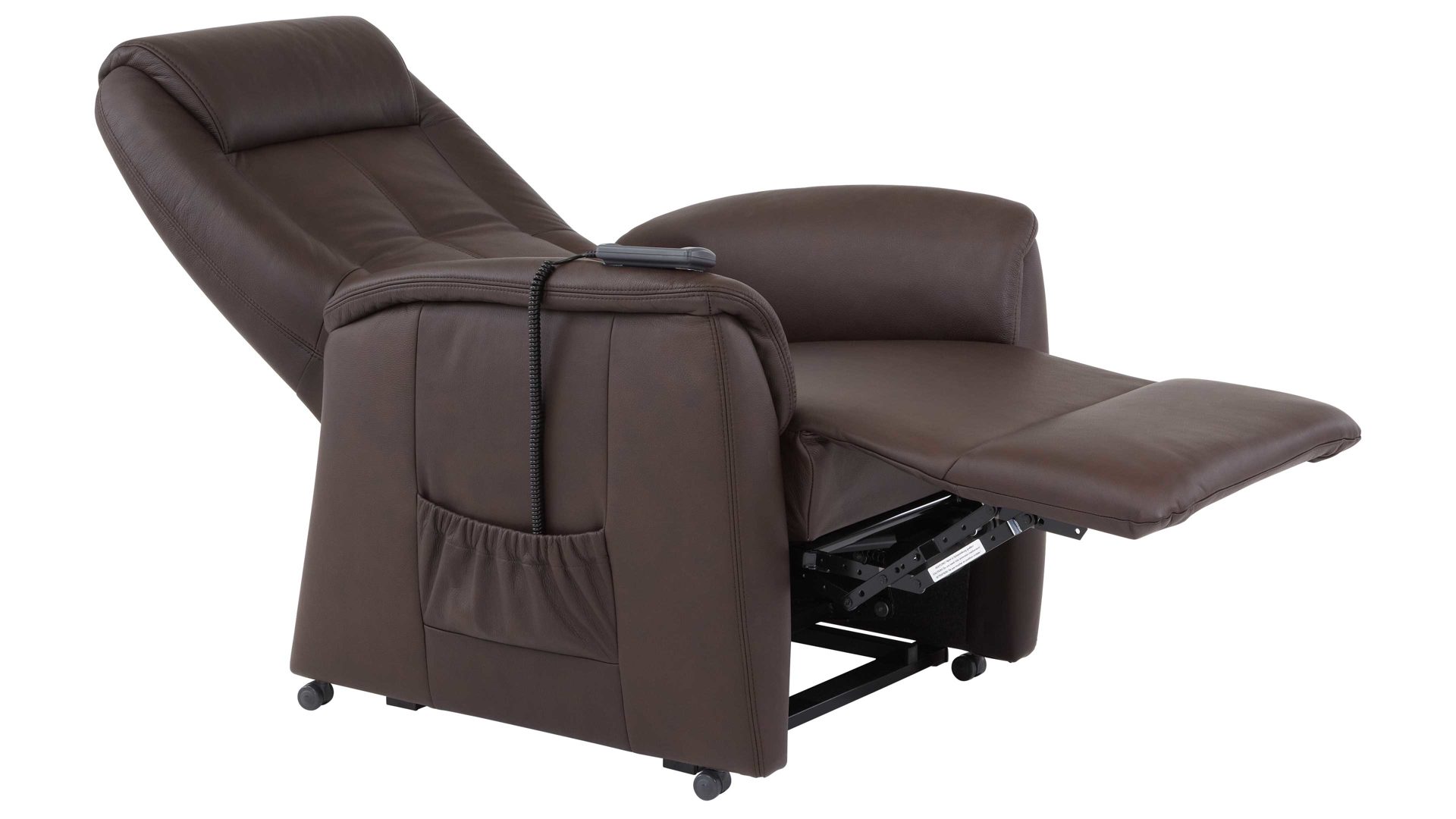 Fernsehsessel OrthoSedis aus Leder in Dunkelbraun OrthoSedis 9107 - Fernsehsessel 28G motorisch mit Aufstehhilfe - schokobraunes LongLife-Leder 18