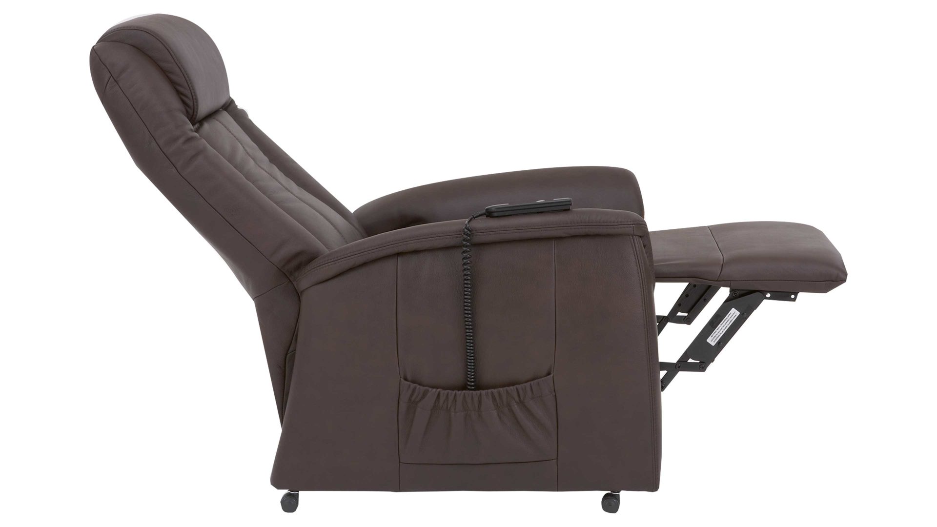 Fernsehsessel OrthoSedis aus Leder in Dunkelbraun OrthoSedis 9107 - Fernsehsessel 28G motorisch mit Aufstehhilfe - schokobraunes LongLife-Leder 18