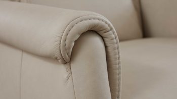 Fernsehsessel OrthoSedis aus Leder in Beige OrthoSedis 9773 - Fernsehsessel 25G motorisch mit Aufstehhilfe - klifffarbenes LongLife-Leder 24