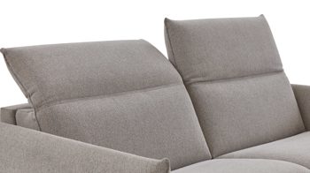 Schlafsofa Bali aus Stoff in Beige Schlafsofa Florenz beiger Bezug 2504 & Holzfüße 673 - Breite ca. 188 cm