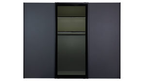 Kleiderschrank Wiemann | oeseder aus Holz in Dunkelgrau Kleiderschrank Dubai Graphitgrau & graues Parsolglas - drei Türen, Breite ca. 300 cm
