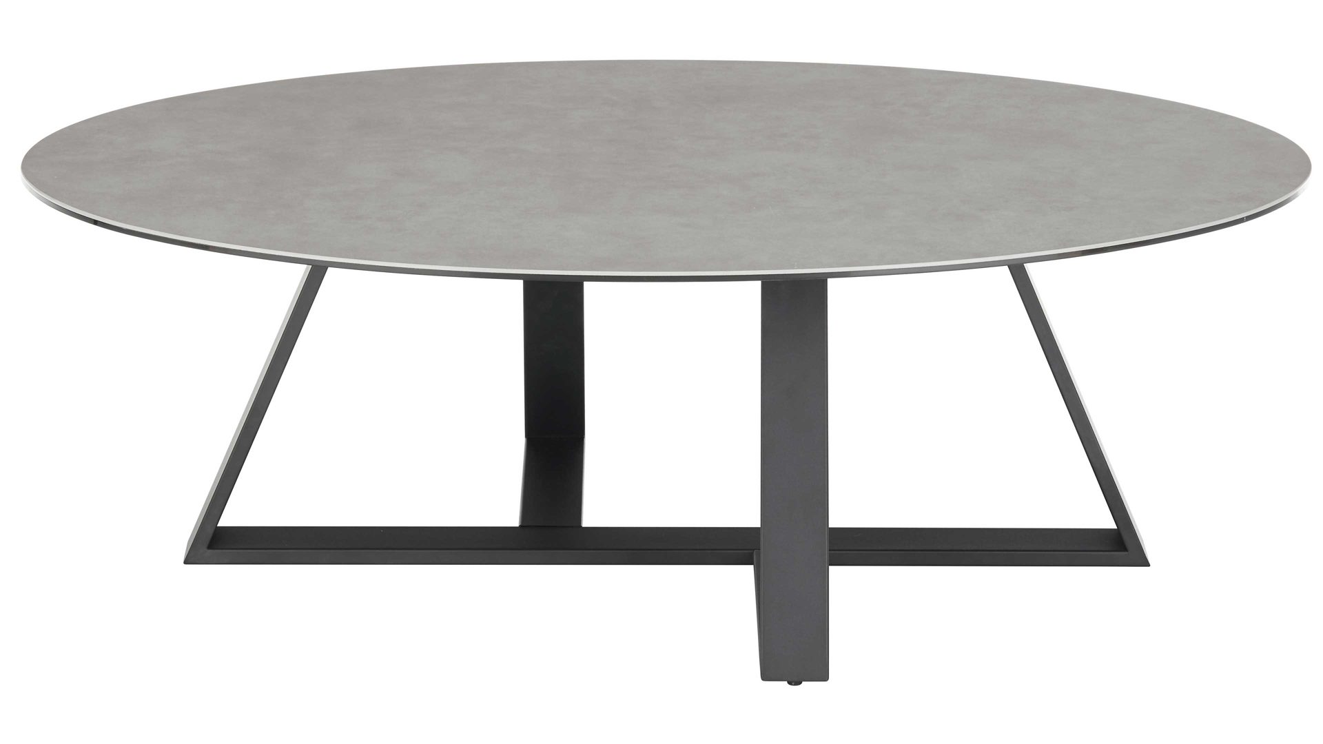 Couchtisch A better place furniture aus Keramik in Grau Couchtisch Elbing graue Keramik, Glas & Metall - Länge ca. 120 cm