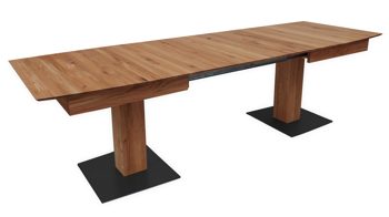 Auszugtisch Standard furniture factory aus Holz in Holzfarben Ausziehtisch Asolo 3XL Eiche rustik & schwarzes HPL - ca. 180 - 330 x 90 cm