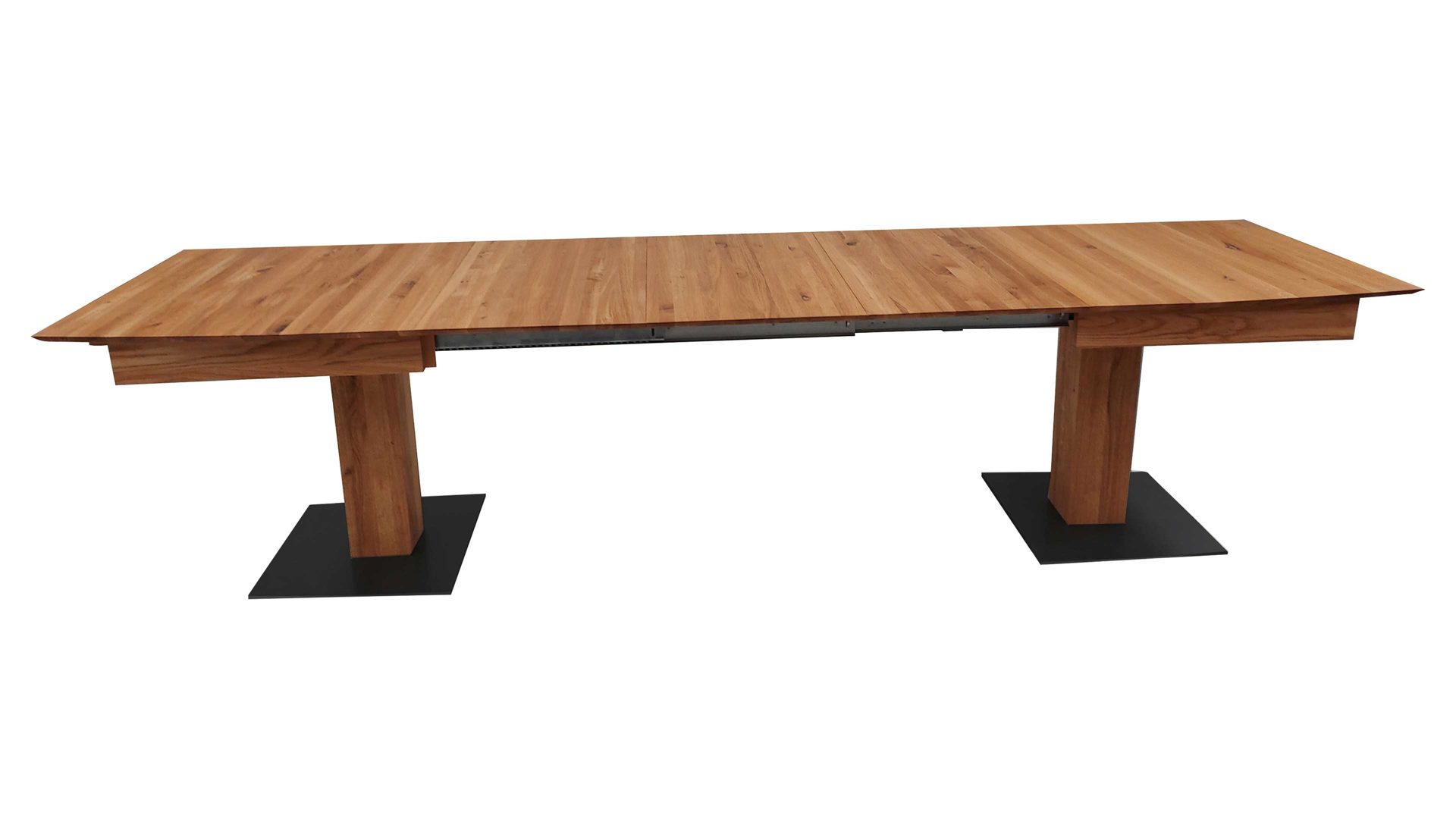 Auszugtisch Standard furniture factory aus Holz in Holzfarben Ausziehtisch Asolo 3XL Eiche rustik & schwarzes HPL - ca. 180 - 330 x 90 cm