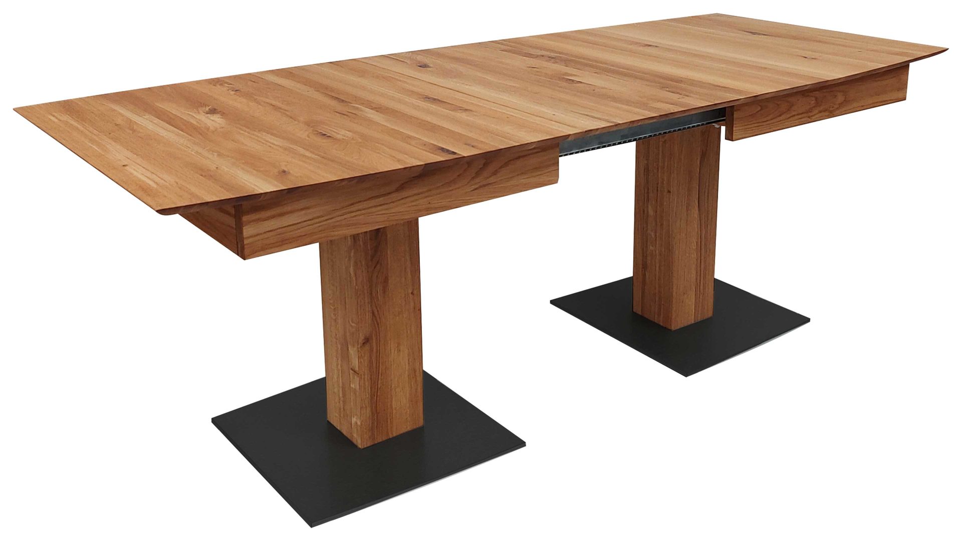 Auszugtisch Standard furniture factory aus Holz in Holzfarben Ausziehtisch Asolo 3XL Eiche rustik & schwarzes HPL - ca. 180 - 330 x 90 cm