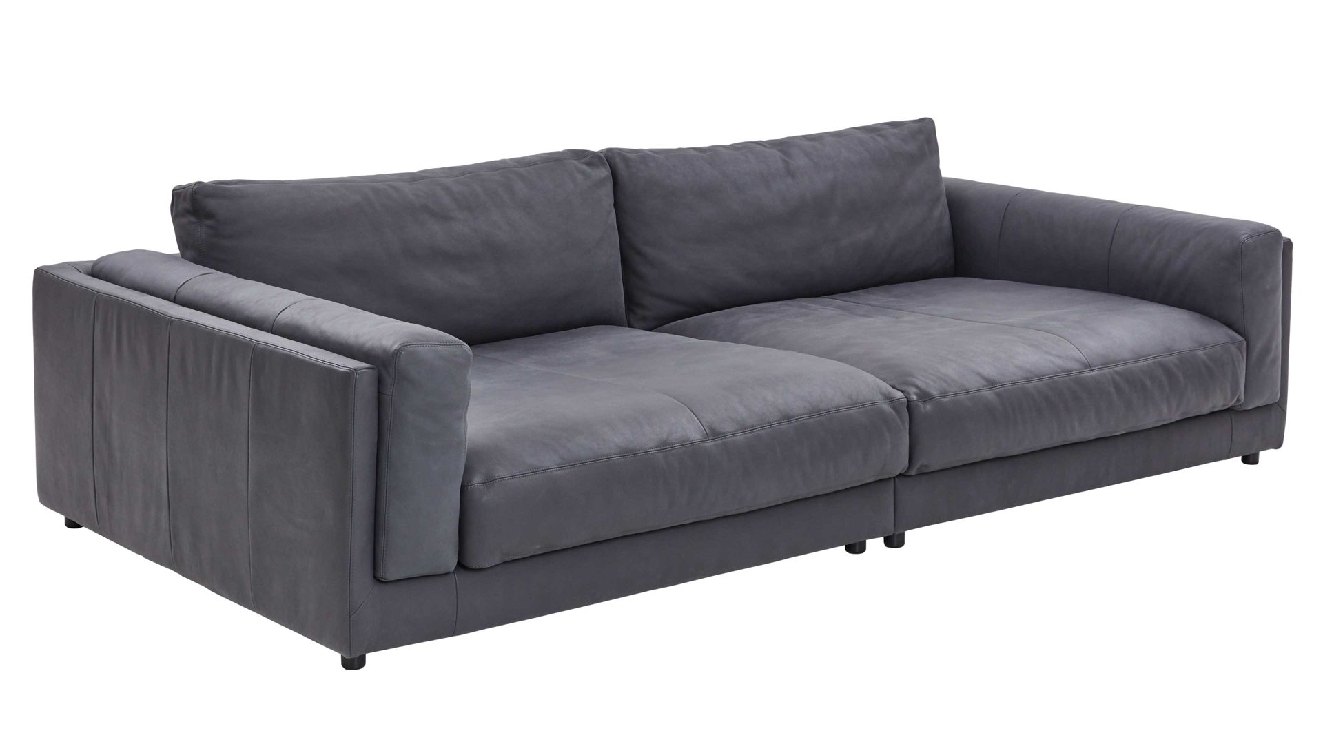 Bigsofa SOFAkultur aus Leder in Anthrazit SOFAkultur Programm SK 760 - Bigsofa anthrazitfarbenes Leder Movini - Länge ca. 294 cm