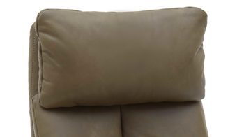 Relaxsessel Steinpol polsteria aus Leder in Grün Relaxsessel Serie Relaxa-Feeling olivgrünes Leder Evita & Chrom-Sternfuß