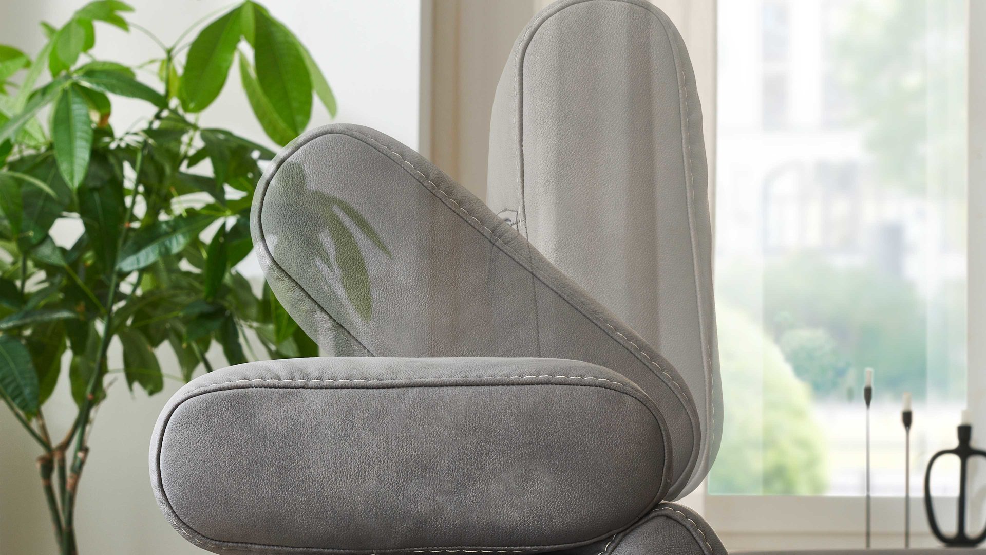 Funktion Steinpol polsteria aus Metall in Transparent Polsterprogramm Relaxa 6.0 Plus PSG XC - Kopfpolsterverstellung manuell