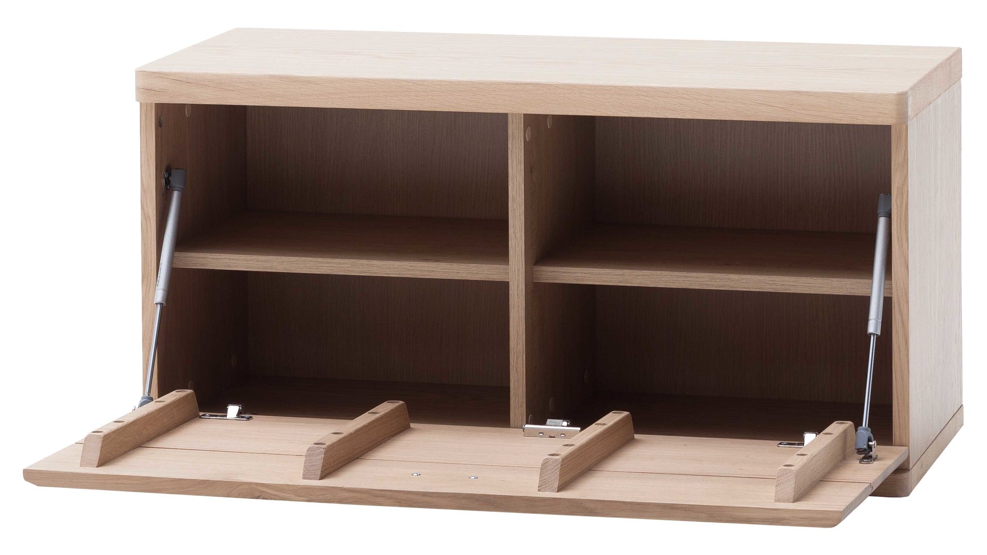 Garderoben-Set Mca furniture aus Holz in Holzfarben Garderobenprogramm Barcelona - Kombination 1 geölte Wildeiche – fünfteilig, Breite ca. 260 cm