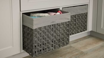 Einbauküche culineo® aus Holz in Hellgrau Culineo® Einbauküche C684 mit gorenje  Einbaugeräten Steingrau - Stellfläche ca. 420 x 335 cm