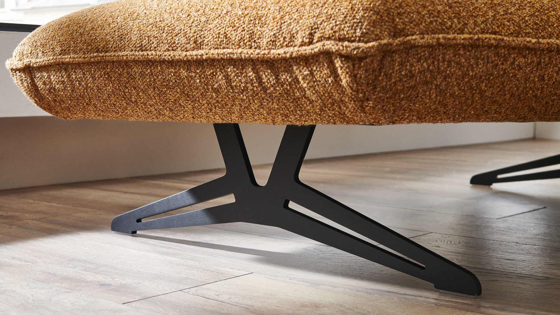 Ecksofa Koinor aus Stoff in Hellbraun KOINOR Polstermöbel Serie Caio - Ecksofa hellbrauner Stoffbezug Intense 35 & Metallfüße - Stellfläche ca. 161 x 236 cm