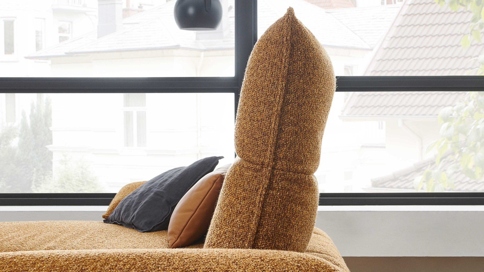 Ecksofa Koinor aus Stoff in Hellbraun KOINOR Polstermöbel Serie Caio - Ecksofa hellbrauner Stoffbezug Intense 35 & Metallfüße - Stellfläche ca. 161 x 236 cm