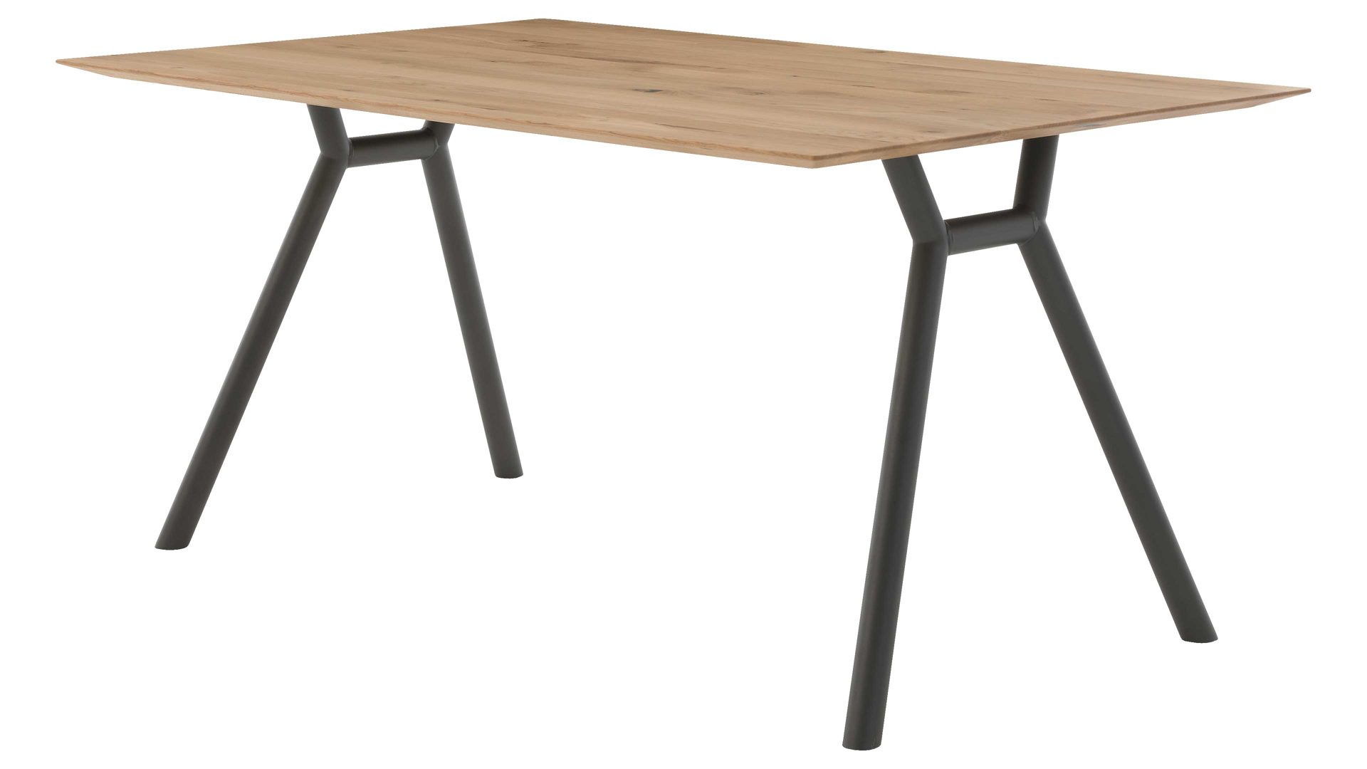 Esstisch Interliving aus Holz in Holzfarben Interliving Esszimmer Serie 5115 - Esstisch astige Eiche & anthrazitfarbenes Metall - ca. 200 x 90 cm