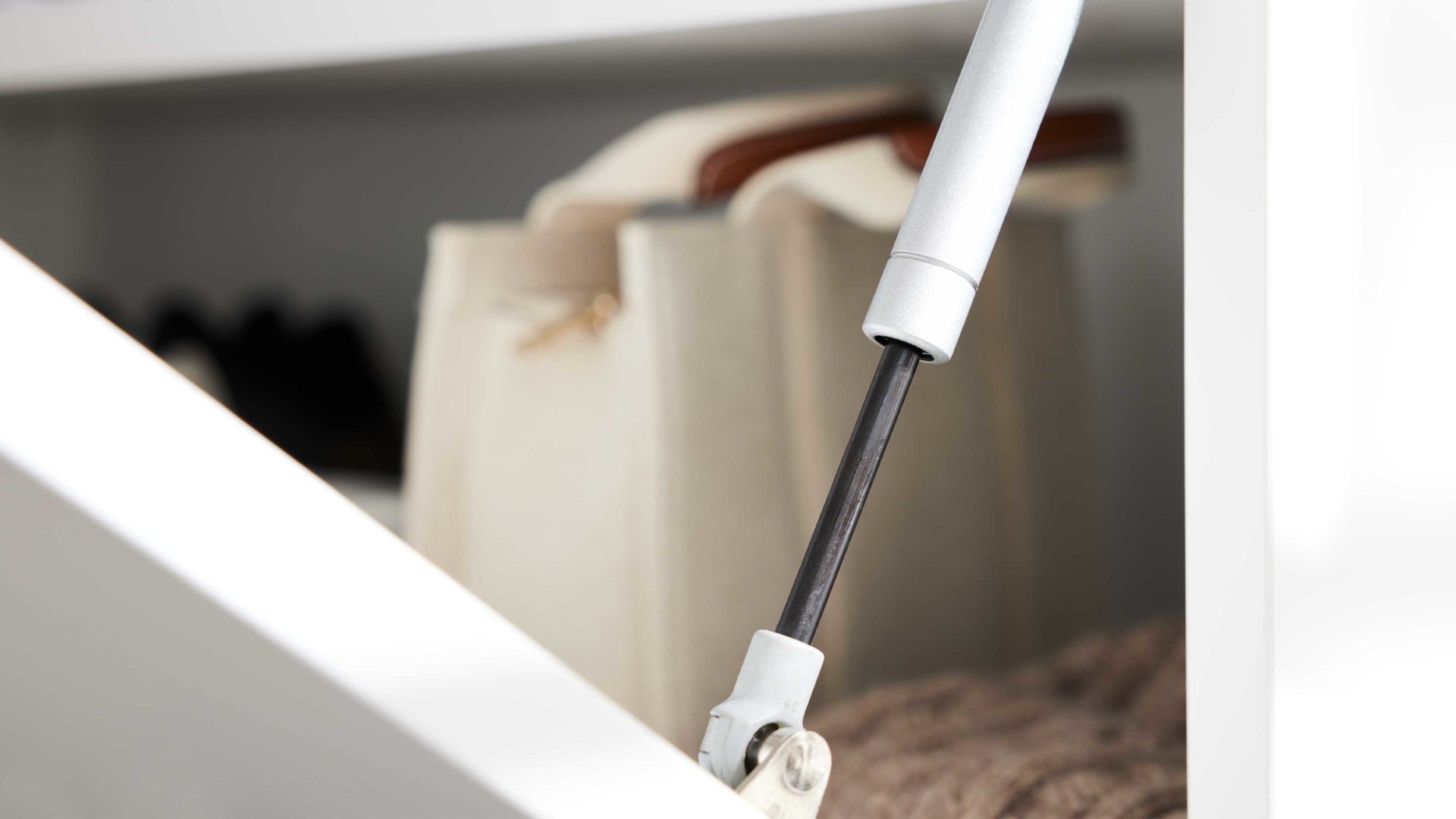 Garderoben-Set Interliving aus Holz in Weiß Interliving Garderobe Serie 6012 - Garderoben-Set 01 weißer Mattlack & Steineiche - dreiteilig