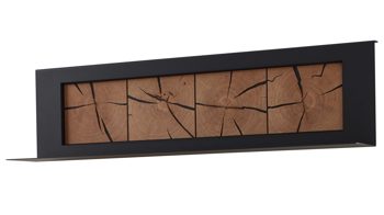 Wandregal Wöstmann markenmöbel aus Holz in Holzfarben WÖSTMANN Wohnprogramm WM 1910 - Wandregal Hirnholz & carbonfarbenes Metall - ca. 120 x 84 cm