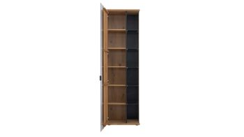 Wohnwand Interliving aus Holz in Holzfarben Interliving Wohnzimmer Serie 2027 - Wohnwand Asteiche - dreiteilig, Breite ca. 286 cm