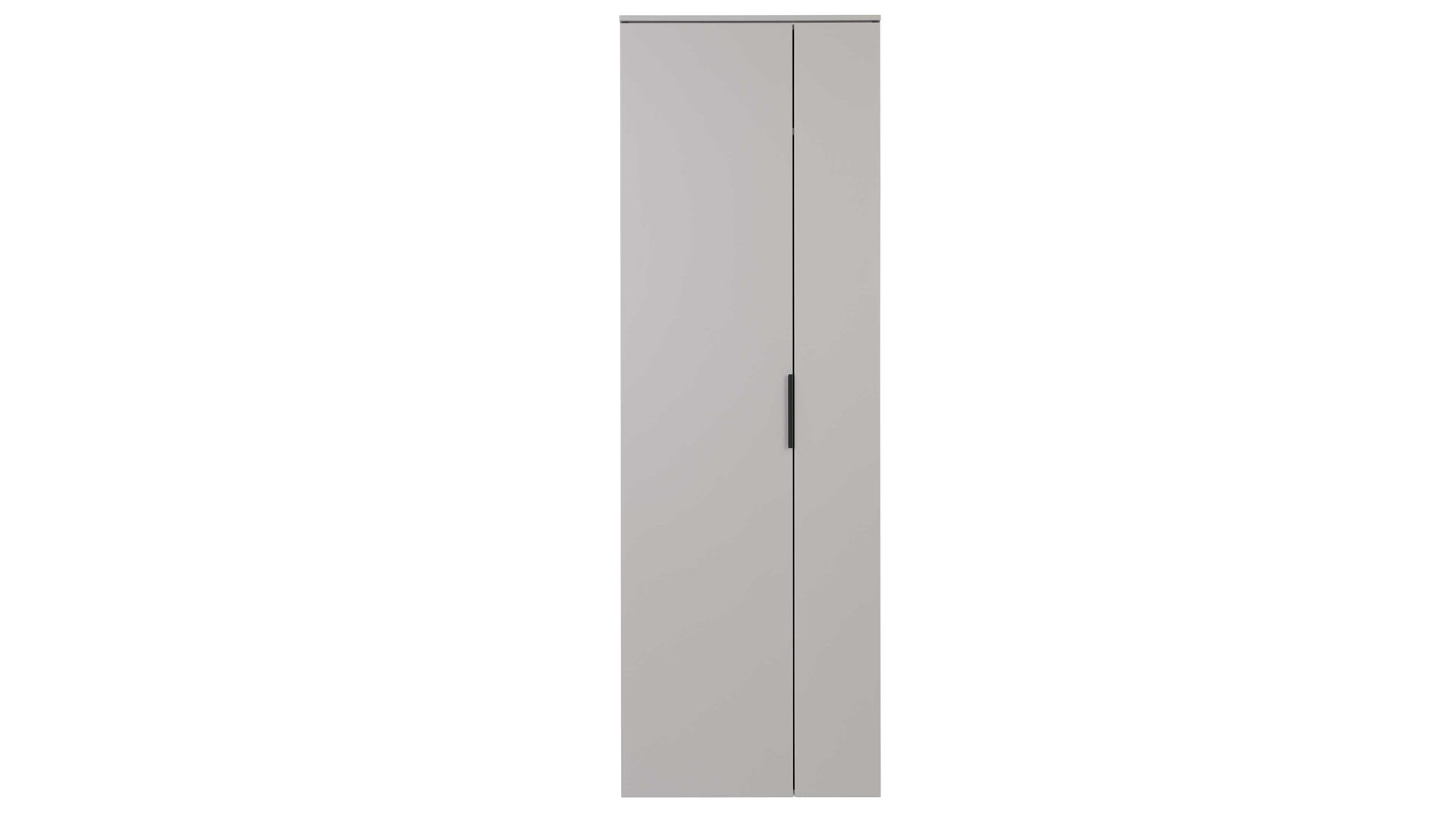 Garderobenschrank Interliving aus Holz in Hellgrau Interliving Garderobe Serie 6012 - Garderobenschrank INL-510 graubeiger Mattlack - zwei Türen, Höhe ca. 180 cm