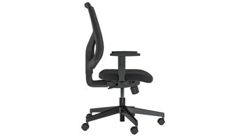 Bürostuhl Nowystyl aus Stoff in Schwarz Bürostuhl Nexter Swivel schwarzer Bezug Mesh OP24N, Sempre SM 01 & schwarzes Drehkreuz