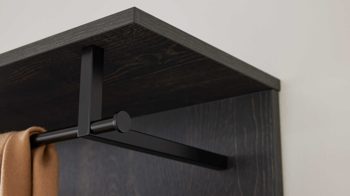 Garderoben-Set Interliving aus Holz in Schwarz Interliving Garderobe Serie 6012 - Garderoben-Set 04 Räuchereiche & graubeiger Mattlack - dreiteilig