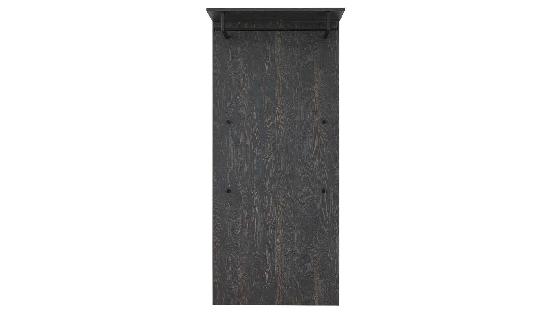 Wandgarderobe Interliving aus Holz in Schwarz Interliving Garderobe Serie 6012 - Wandgarderobe INL-808 Räuchereiche - ca. 80 x 180 cm