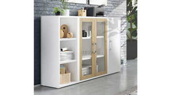 Regal Mäusbacher i.i. aus Holz in Weiß Büroprogramm Big Profi Office - Regal Weiß - drei Fächer, ca. 44 x 111 cm