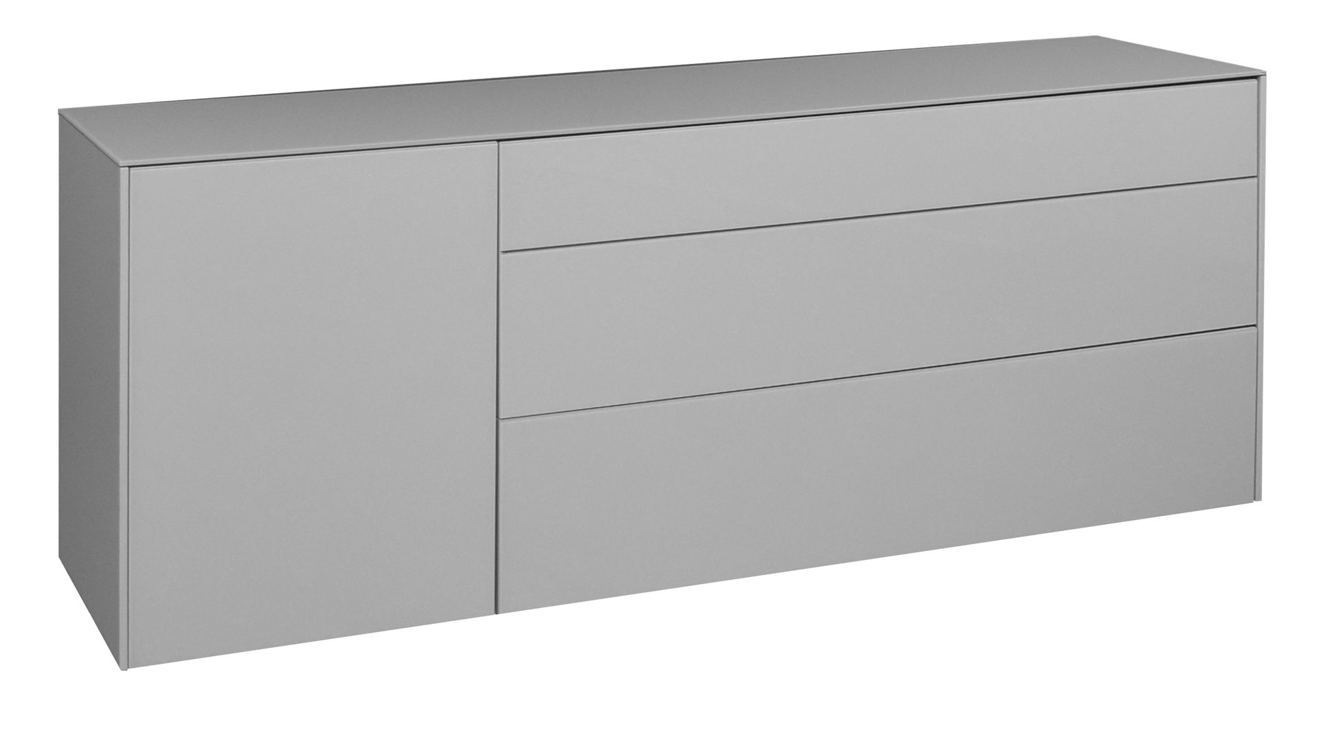 Lowboard Mäusbacher i.i. aus Holz in Hellgrau Wohnprogramm Imola - Lowboard Kreidegrau - ca. 169 x 63 cm