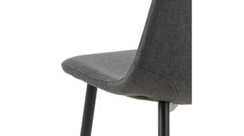 Vierfußstuhl Actona group aus Stoff in Dunkelgrau Stuhl Celia dunkelgrauer Bezug Nesia 29 & schwarzes Metallgestell