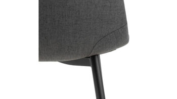 Vierfußstuhl Actona group aus Stoff in Dunkelgrau Stuhl Celia dunkelgrauer Bezug Nesia 29 & schwarzes Metallgestell