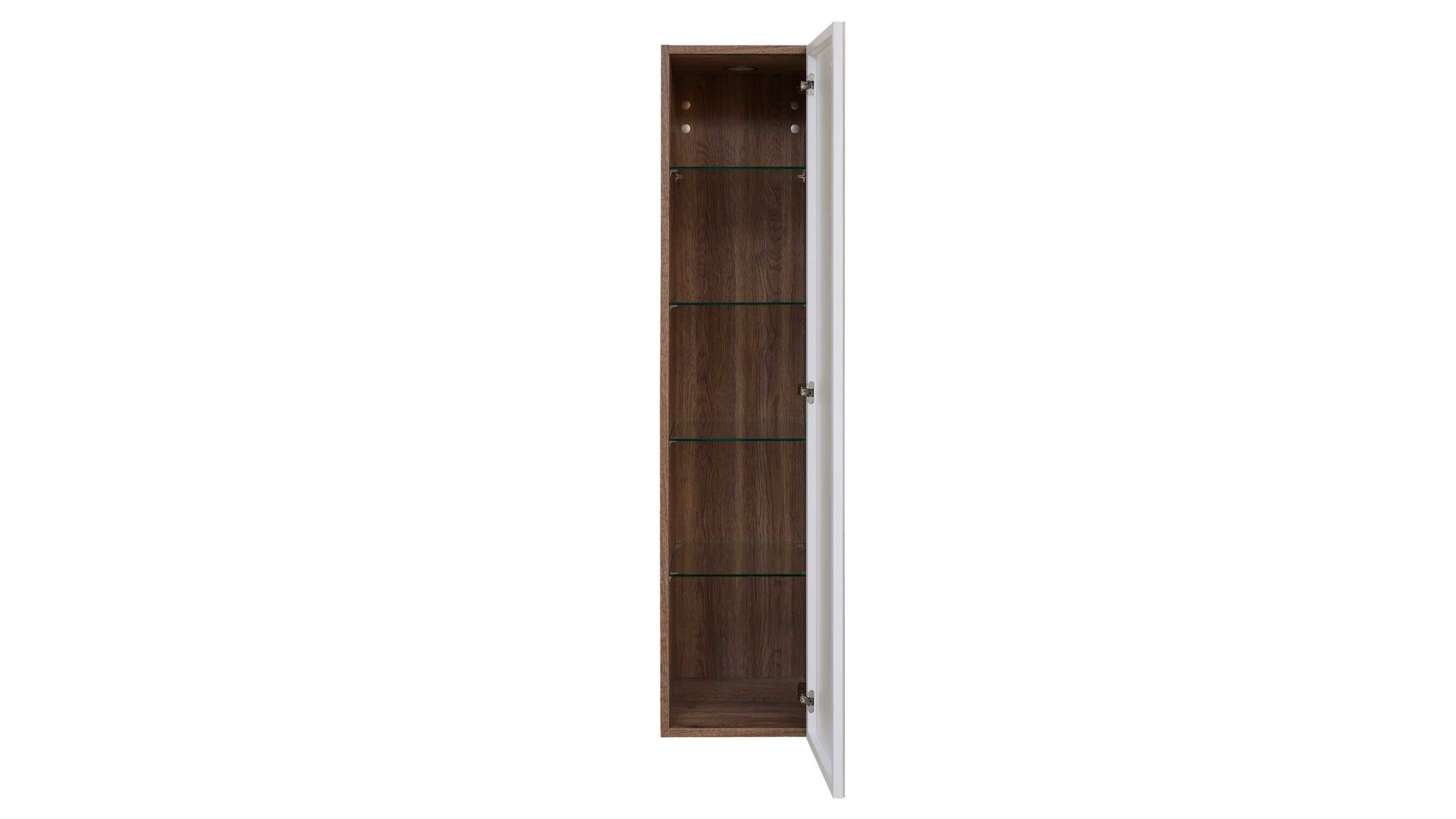 Badmöbel-Set Interliving aus Holz in Weiß Interliving Bad Serie 7357 - Badmöbel-Set mit Extras Alpinweiß & Eiche Havanna