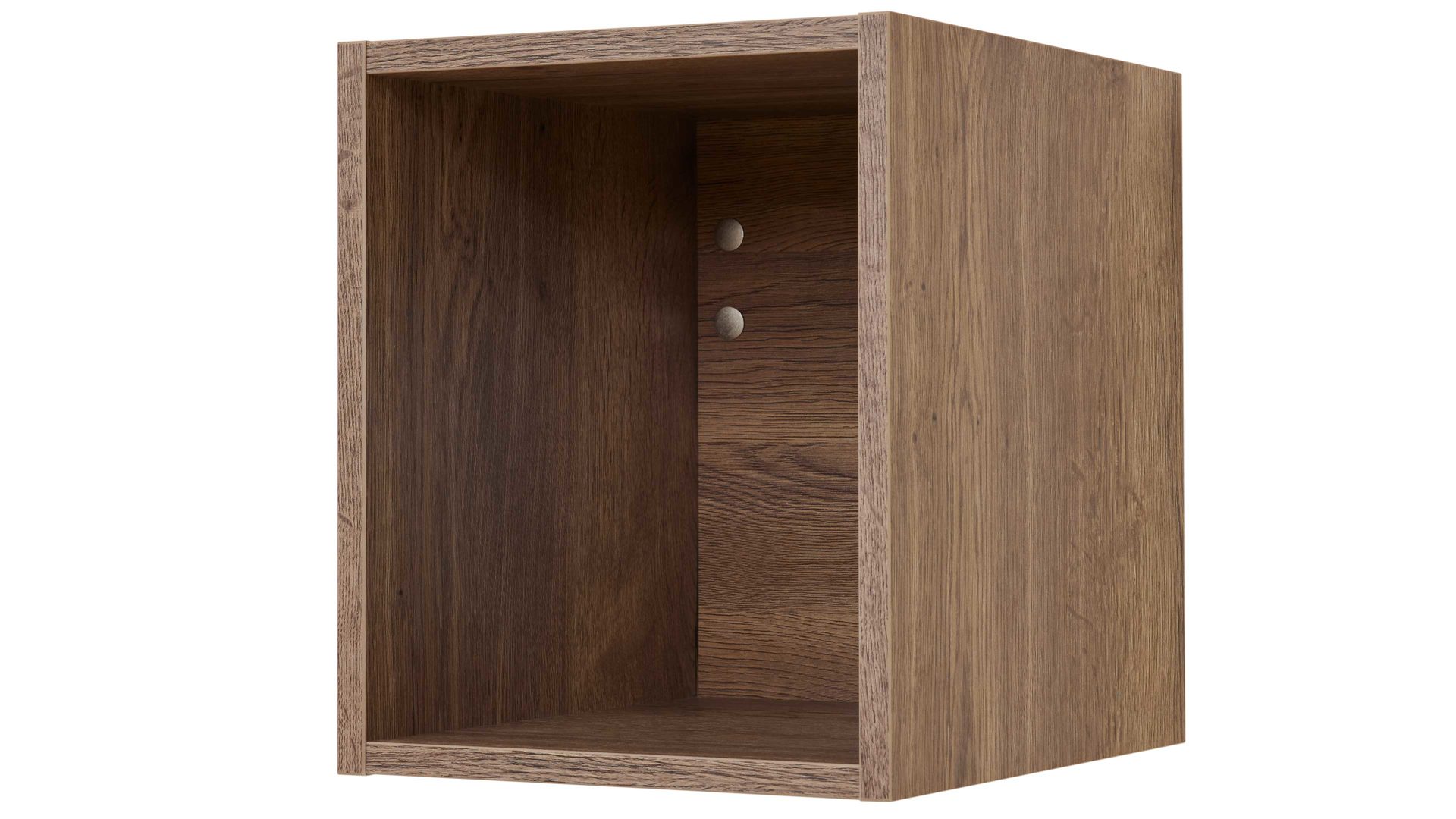 Badmöbel-Set Interliving aus Holz in Weiß Interliving Bad Serie 7357 - Beimöbel-Set satiniertes Glas & Eiche Havanna