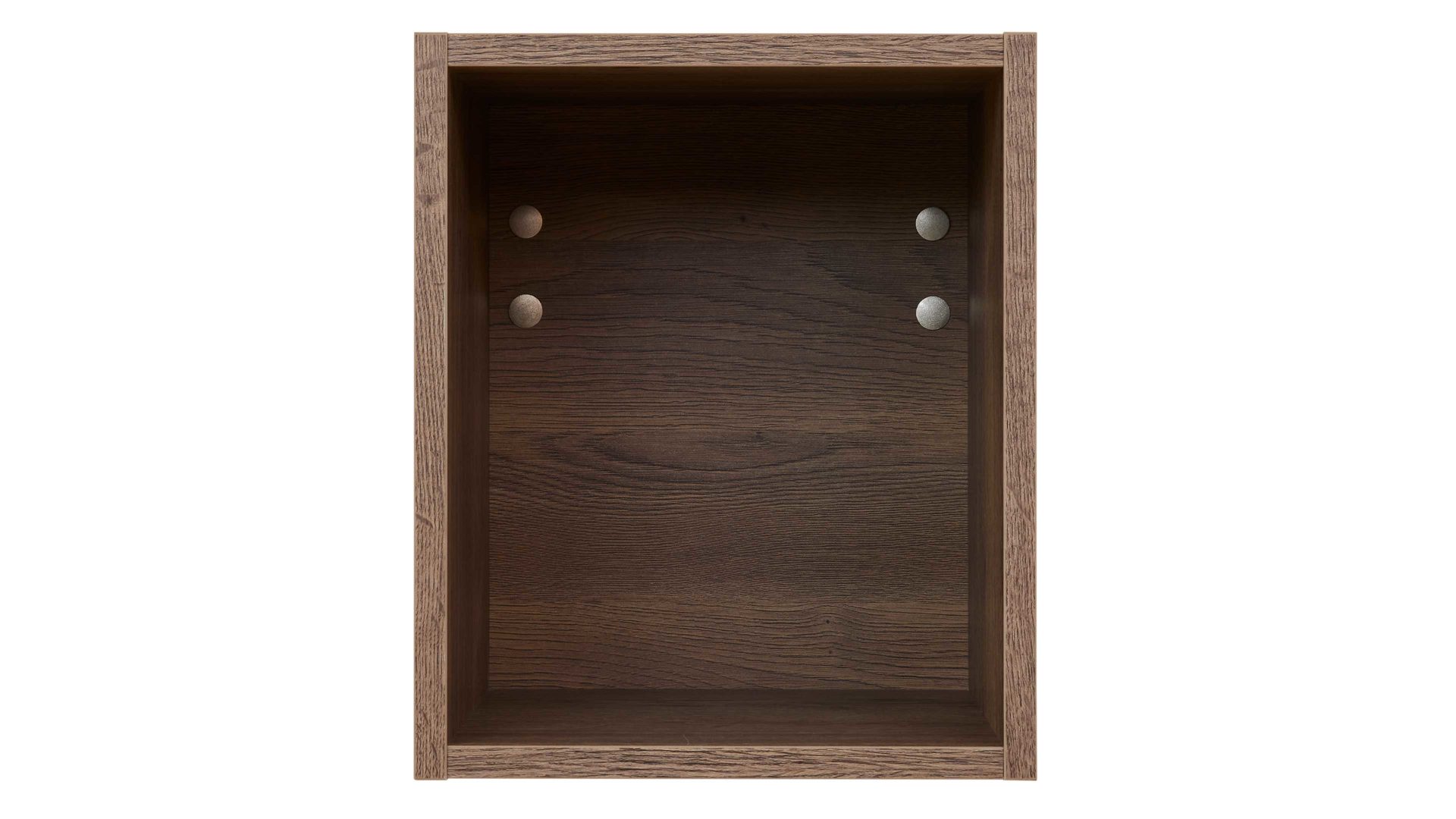 Badmöbel-Set Interliving aus Holz in Weiß Interliving Bad Serie 7357 - Beimöbel-Set satiniertes Glas & Eiche Havanna
