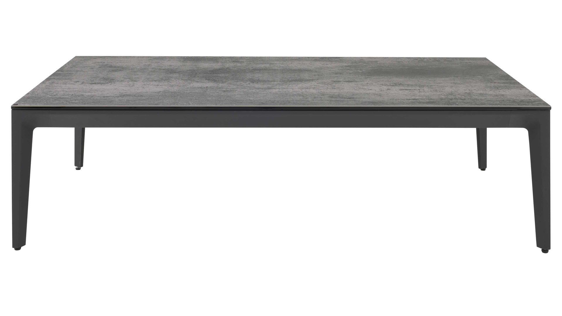 Couchtisch Interliving aus Keramik in Grau Interliving Couchtisch Serie 6222 silbergraue Keramik & schwarzer Stahl - ca. 140 x 90 cm