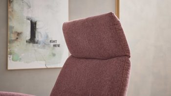 Relaxsessel Interliving aus Stoff in Rosa Interliving Sessel Serie 4504 pastellvioletter Bezug GCP 8 & Edelstahl